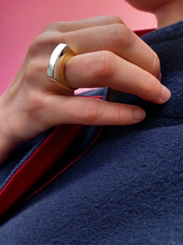 BAGUE LOUISE _argent et vermeil – Image 2