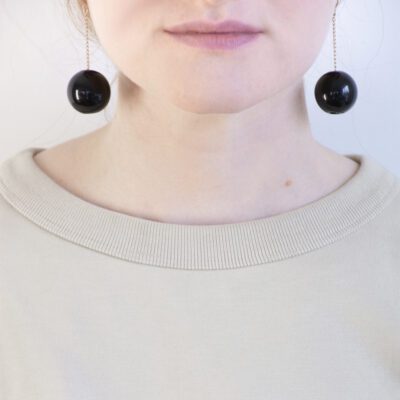 BOUCLES D’OREILLES TAC TAC GM _noir