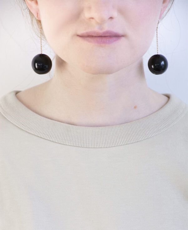 BOUCLES D'OREILLES TAC TAC GM _noir – Image 2