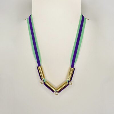 Collier Palais _violet et mint