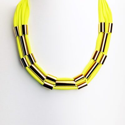 CLÉOPATRE NECKLACE _jaune fluo