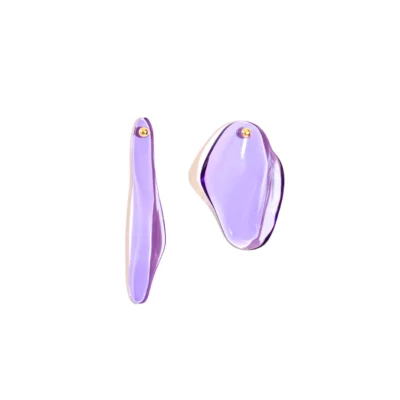 BOUCLES D’OREILLES ASYMÉTRIQUES _ PURPLE