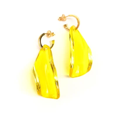 BOUCLES D’OREILLES PÉTALES _jaune