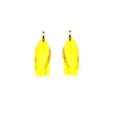 BOUCLES D’OREILLES PÉTALES _jaune