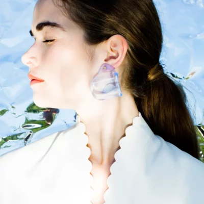 HOOP EARRINGS _ light blue _