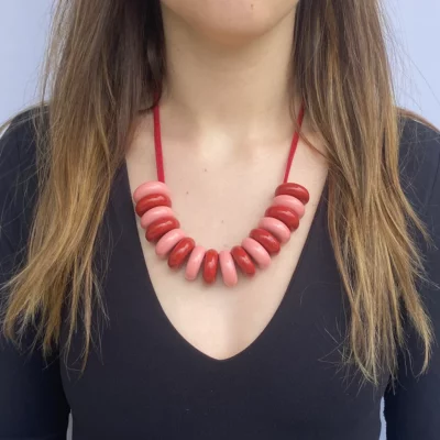 NECKLACE N9_ cherry & pink