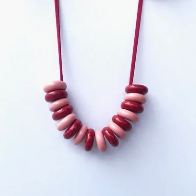 NECKLACE N9_ cherry & pink