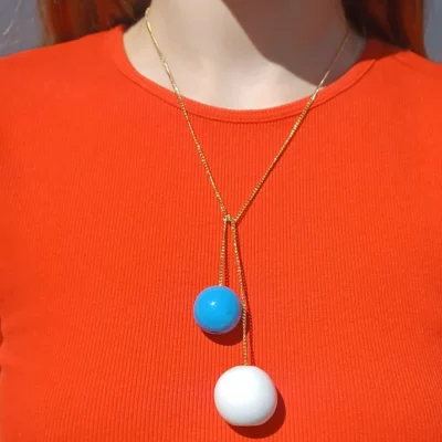 TAC TAC NECKLACE_blanc & azur
