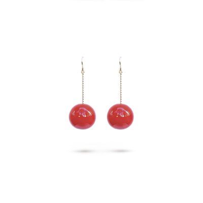 BOUCLE D’OREILLE TAC TAC _PM rouge