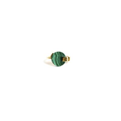BAGUE R001 _malachite et laiton