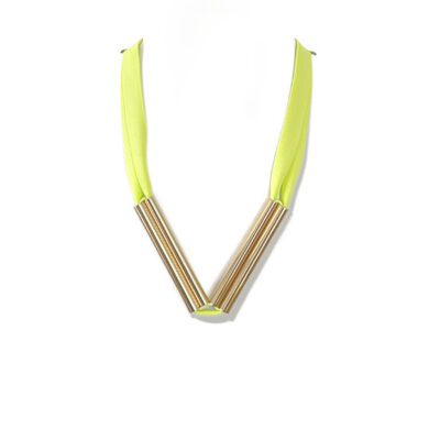 COL V _ DORÉ ET JAUNE FLUO